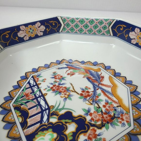 Vintage The Orient Inc Made in Japan Octogonal Imari Style Serving Bowl Dish - Picture 4 of 9